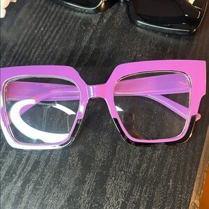 Purple Square Oversized Glasses
